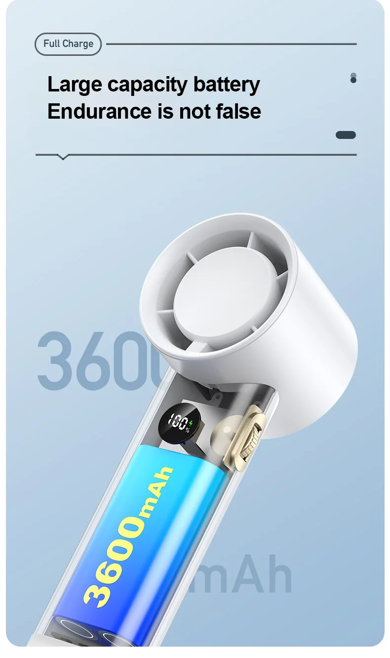 Portable Handheld Mini Fan, DC5.0V, Battery - detail 10