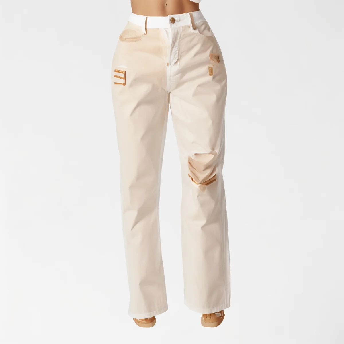 Hot Selling Women's Jeans Mom Jeans Mujer Denim Ripped Straight Woman Casual Trousers Women Jeans details