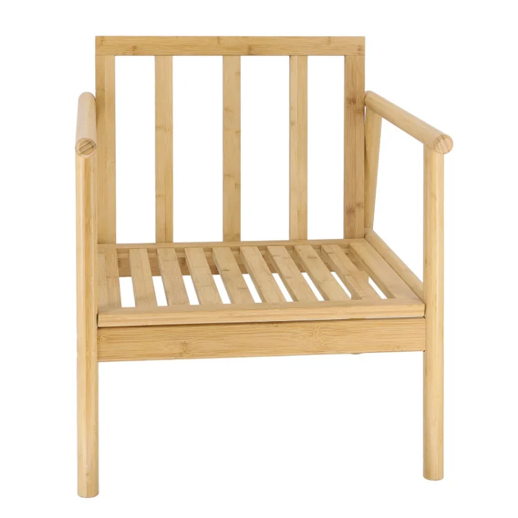 Wholesale custom modern design outdoor garden leisure armchair  wood furniture living room bamboo chair
