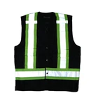 Vest Black Safety Vest High Visibility Black Safety Vest With Logo Customized Work Wear Black Safety Vest Reflective