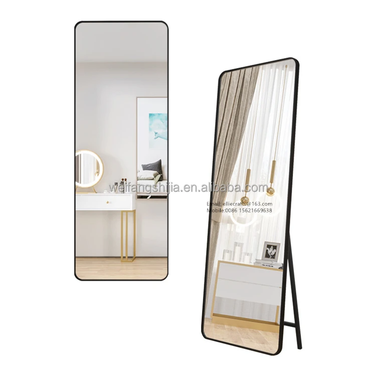 Metal standing mirror