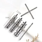 21524 Trendy New Libra Hair Clip Money Sign Word Pins Rhinestone Bling Zodiac Clips