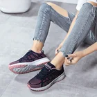 Shoes 4 Season Casual Lightweight Fly Weaving Lace Up Women Running Shoes