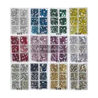 For Nails Nail Wholesale Non Hotfix Bulk Glass Crystal Size Rhinestone Box For Nails Flatback Nail Rhinestones