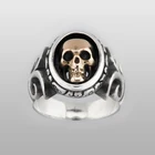 Sterling Silver Ring Rings Silver Silver 925 Rings Wholesale 925 Sterling Silver Skull Shaped Ring Punk Rings