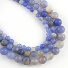 Dark Wholesale 6/8/10mm Dark Blue Matte Agates Stone Beads Round Frosted Sardonyx Beads For Jewelry Making