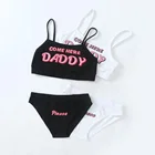 Come Here Daddy Sexy Women Lingerie Sleepwear Tank Top And High Waisted Briefs 2 Piece Set