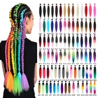 Very Beauty Synthetic Colored Wine Pre Stretched EZ Braids Natural Looking Ends