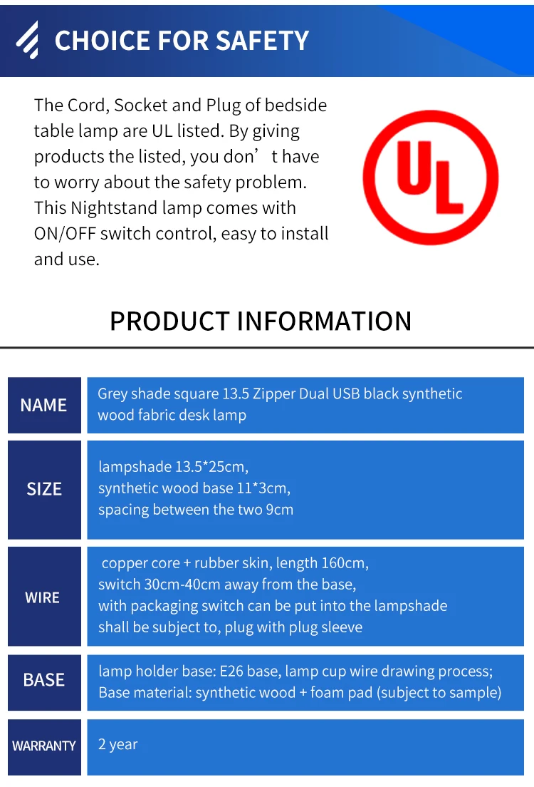 Amazon Linen lamp shade USB hotel living room desk lamp