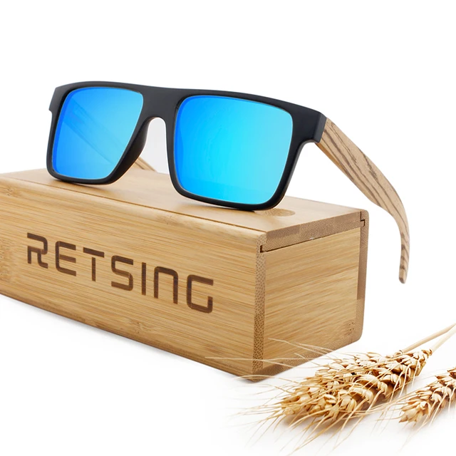 Custom Logo Sun Glasses Bamboo Wooden Polarized Handmade Sunglasses