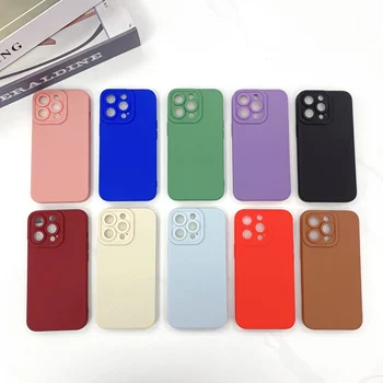 Custom wholesale soft Shockproof Thin Candy Color premium Silicon tpu mobile cell phone case 2022 For iphone 13 12 case