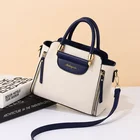 Ladies Bags Luxury Ladies Purse Contrasting Color Crossbody Bags Women Leather Handbags