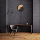 Clock Clocks Clock Wall 12 Inch Black And Wooden Double Color Stitching Wall Clock New Design Plastic Clocks