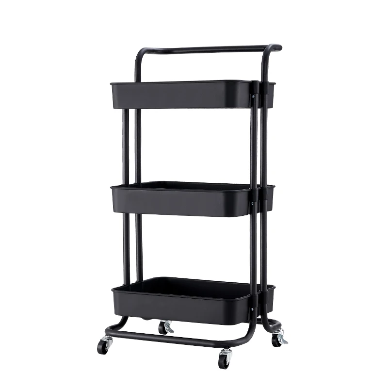 Metal Multi Layer Storage Shelf Trolley Cart Bathroom Cosmetics Display Kitchen Shelving Salon Trolley