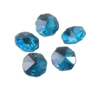 Blue Beads Decorative Aqua Blue Color Crystal Glass Octagon Beads