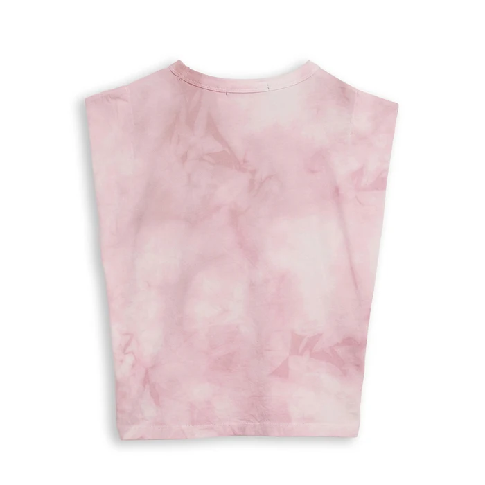 Boutique fashion design custom short summer kids tops sleeveless tie-dyed kids girl t-shirt