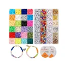 Beads Round 4800 Pcs Clay Beads 6mm 24 Colors Flat Round Polymer Clay Lett Beads Spacer Beads With Letters Charms