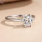 Round AAA Gems New Arrival Wedding Band Engagement Solitare Diamond Ring Round Moissanite Ring