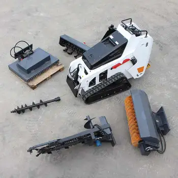 Free Shipping Operating Weight 1000 23hp 27hp Mini Tracked Skid Steer Loader