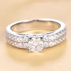 925 Rings Engagement High Quality Customized 925 Jewelry Zircon Female Solitaire Rings For Engagement