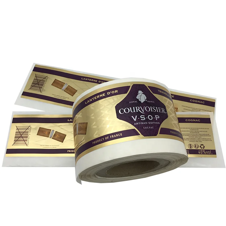 Custom Wine Vsop Bottle Self Adhesive 