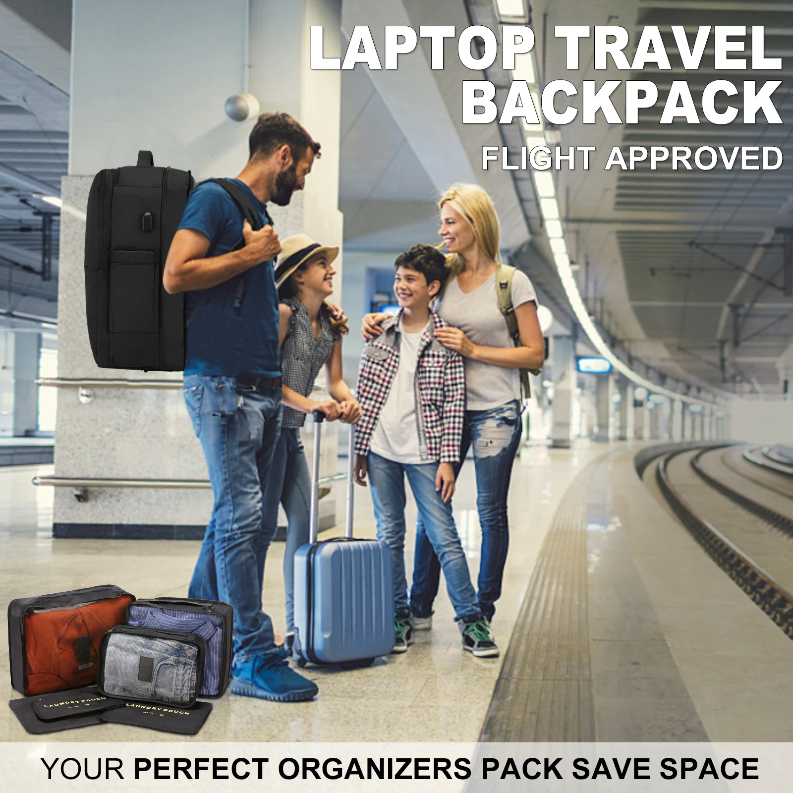 Business Men's Oxford Carry-On Backpack