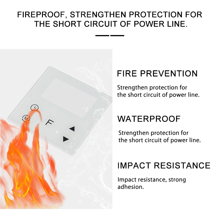 Tempered glass smart touch switch panel Glass display panel for small household appliances and instruments