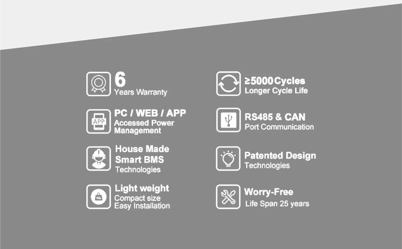 24V 48V 100ah 200ah Lithium Ion Phosphate Battery Storage Solar Energy Storage Powerwall for Home Use