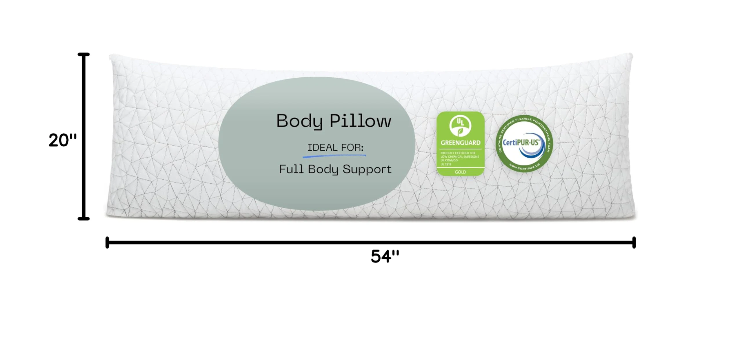 Full Body Support Washable Cover Original Breathable Adjustable Memory Foam Body Pillow supplier