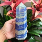 Lapis Lazuli Large Crystal Tower Chinese Factory Healing Polished Natural Crystal Lapis Lazuli Point Tower Stone Gift