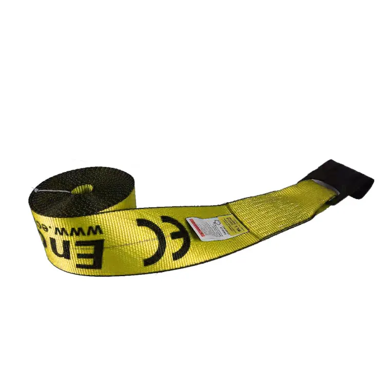NK-WST4X30 4"x30ft Yellow Winch Strap with Flat Hook,Tie Down Cargo Truck,1pc 