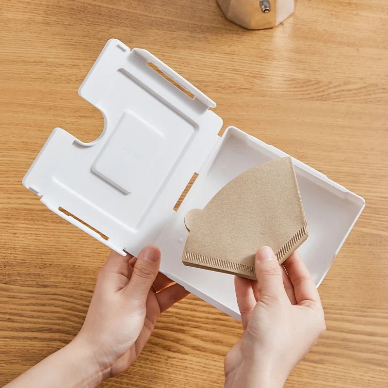 Plastic Coffee Filter Holder Handmade Drip Paper Storage Holder Filter Paper Holder Coffee Filter Paper Storage Box