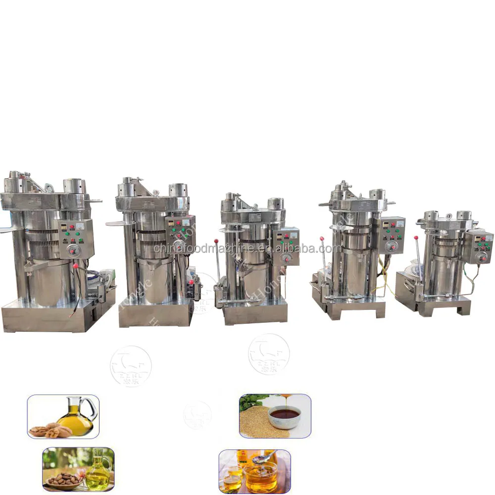 Hydraulic Olive Oil Press Machine Commercial Cocoa Butter Oil Extraction Machine Walnut Oil Expeller Equipment factory