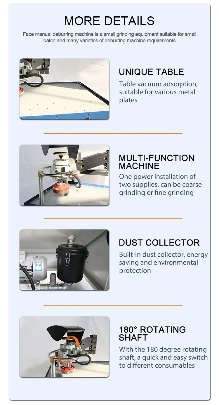 Semi Automatic Manual Edge Rounding Deburring Machine Welding Slag