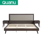 106311 Luxury Furniture Leather Upholstered Cheap Modern Queen Size Bed Frame