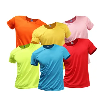 Hot Selling 100% Polyester Sublimation Men's T-Shirt 180g Short Sleeve High Quality Plain Puff Printing Customizable Design