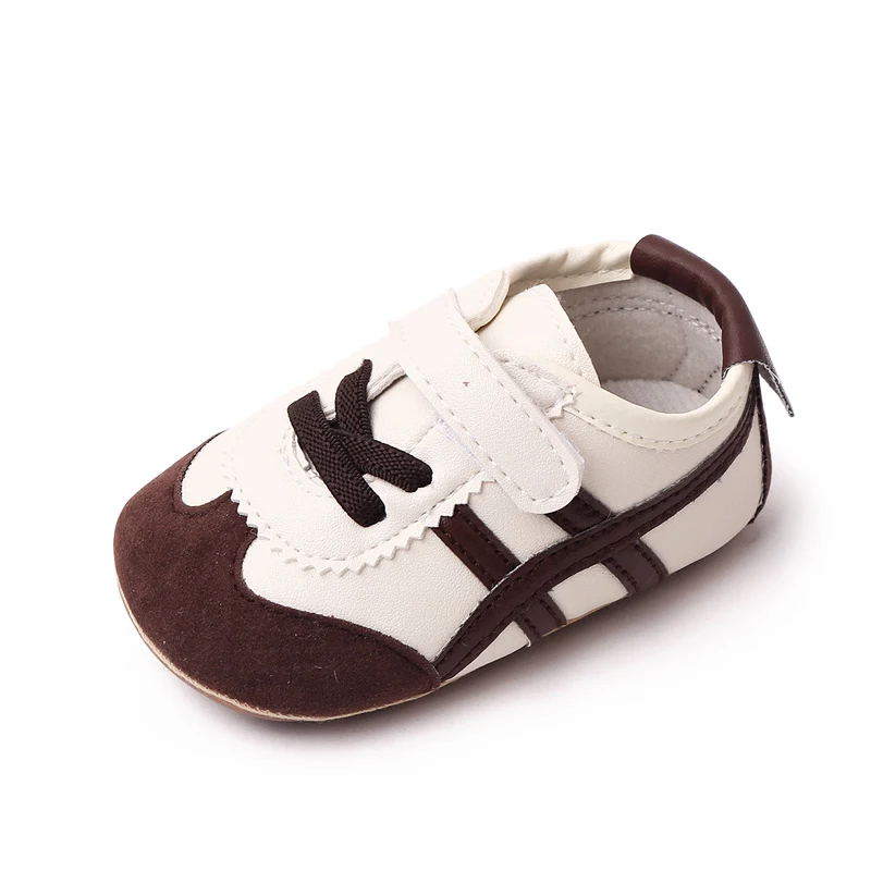 Color Matching Striped Soft Sole Anti-slip and Wear-resistant Casual Sports Baby Shoes manufacture