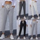 Color Pants See Through Pants Industrial Cheap Linen Ankle-Tied Breathable Solid Color Women's Spring Pants Trousers