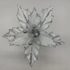 Flower Glitter Poinsettia Flower Christmas Artificial Flower Decoration