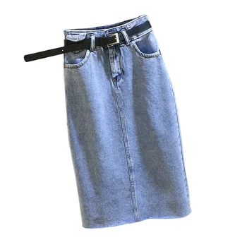 Large Size Women Skirt Denim High Waist Short Jeans Skirt Women Denim Girls Long Denim Hot Girls Short Skirt For Wholesale