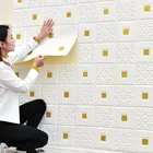 Wall 70*70cm XPE Soft Protective Brick Wall Cladding 3D Foam Wall Sticker