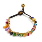European And American Bohemian Style Thai Wax Thread Hand-woven Small Fresh Gravel Beaded Double-layer Bracelet