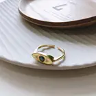 Ring Silver Silver Dainty Eye Gold Ring 925 Sterling Silver Open Cuff Minimal Ring