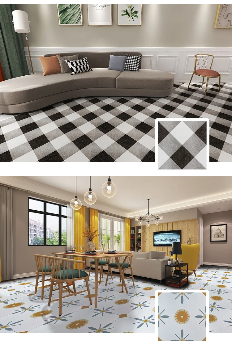 Waterproof Self Adhesive Vinyl Flooring with 3 Years Warranty and 62 Pieces per Carton for Indoor Use
