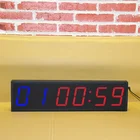 Clock Gym CP0306C Durable 4 Inch Lager Red Clock Wall Mounted Gym Timer