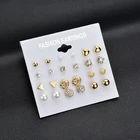 Earrings Small 12 Pairs Set Earrings 2021 Small Stud Set For Women Vintage Decoration Earrings Set