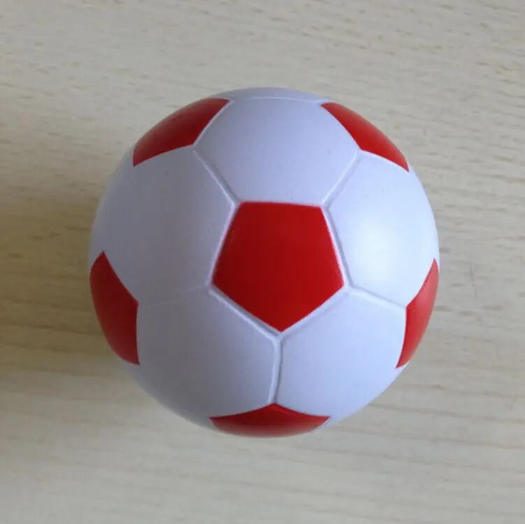 6.3CM Football Shape Foam Balls Soccer Shape Toy Ball PU Foam Stress Ball Toy