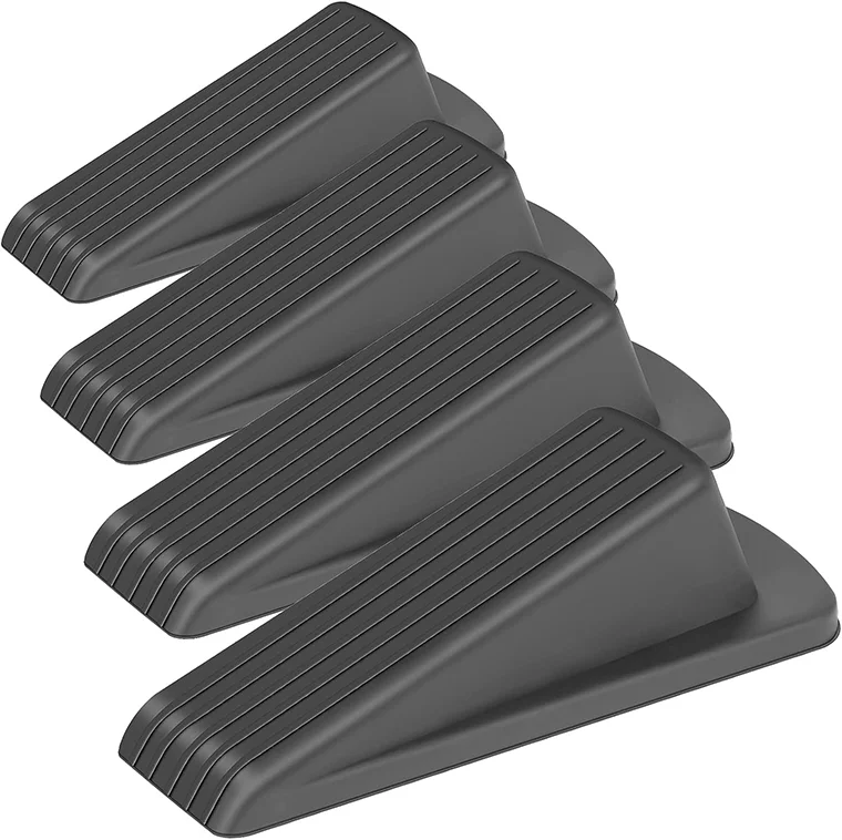 Heavy Duty Floor Rubber Door Stopper Security Door Stop Wedge Door Holder Furniture Accessory supplier