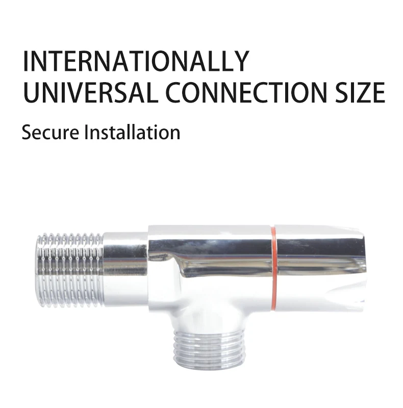 Silver Brass Leak-proof Explosion-proof Large Flow Angle Valve Hot and Cold Universal Toilet Water Heater Angle Valve manufacture
