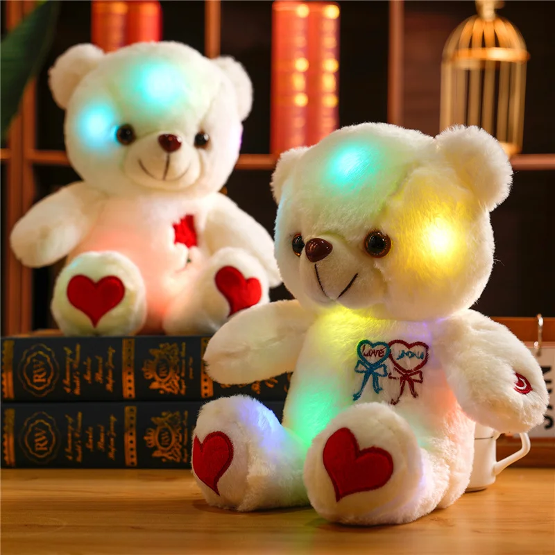 glowing teddy bear